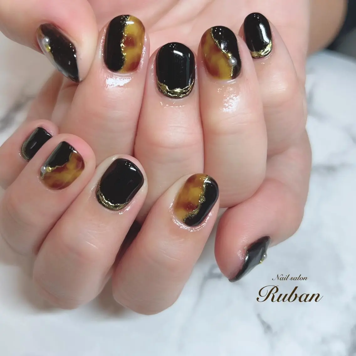 ネイル べっ甲ネイル Nail salon Rubanのネイルデザイン