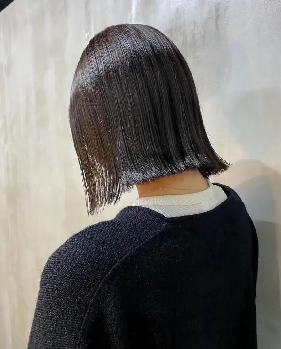 ミディアム カラー ヘアカラー トリートメント qpulaあいみ 透明感カラーのヘアスタイル