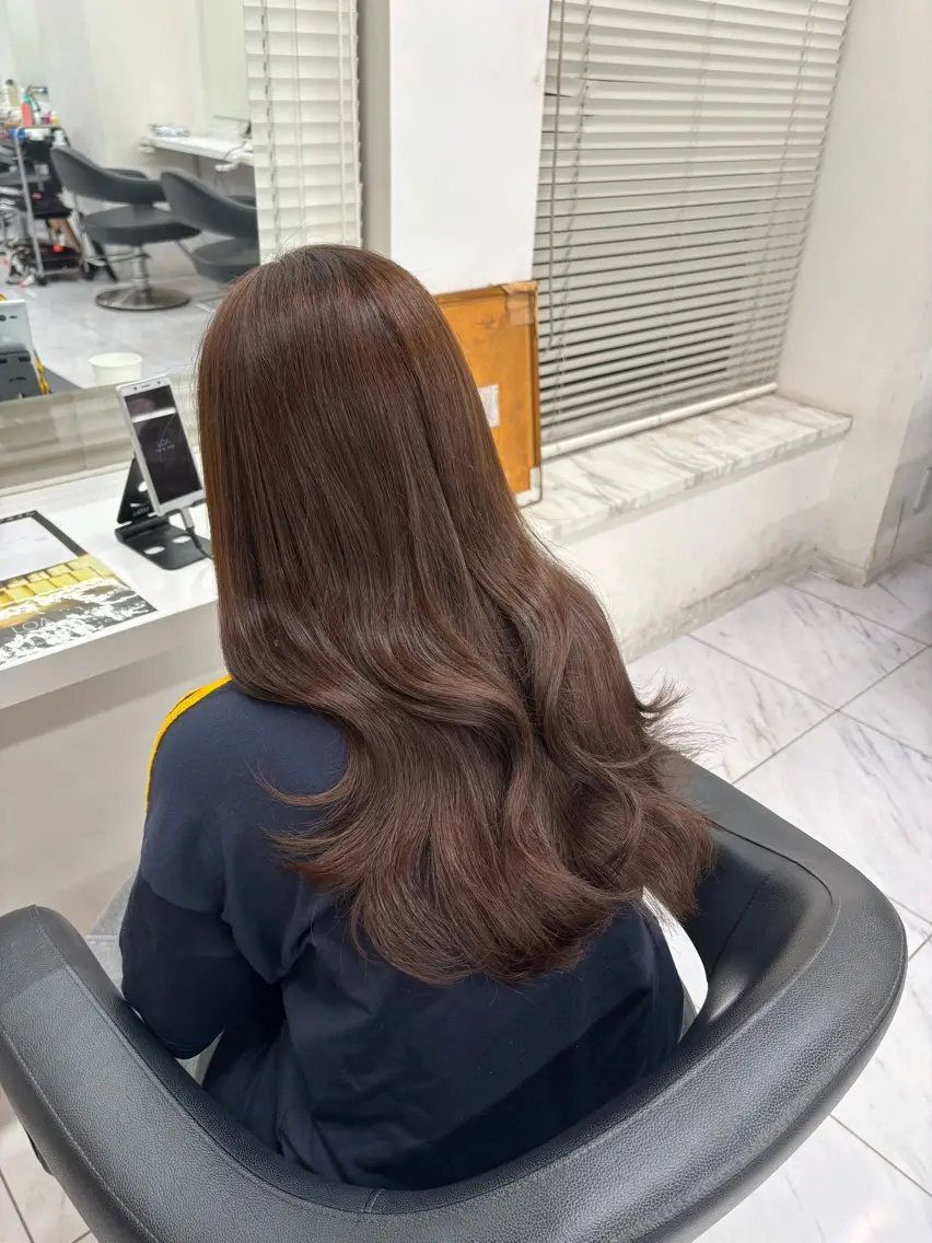ロング カラー ヘアカラー トリートメント ヘッドスパ y2k✩︎⡱ハッシュ レイヤー/オリーブのヘアスタイル