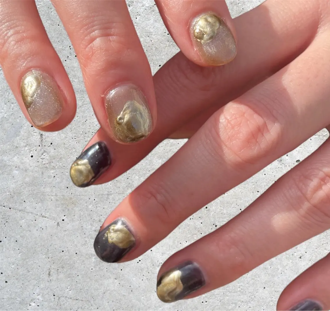 ネイル マグネットネイル ミラーネイル ニュアンスネイル ハンドネイル cscnail keikoのネイルデザイン