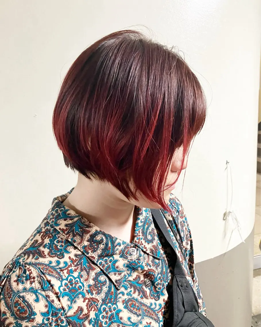 ショート fumika推しカラ ー/デザインカラーのヘアスタイル
