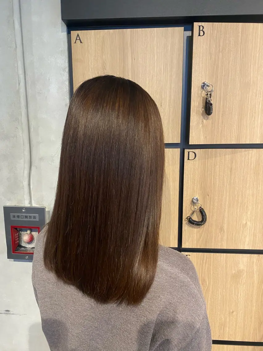 セミロング 髪質改善 トリートメント カット ヘアカラー トリートメント 髪質改善サロン 梅田/ヨナミネのヘアスタイル