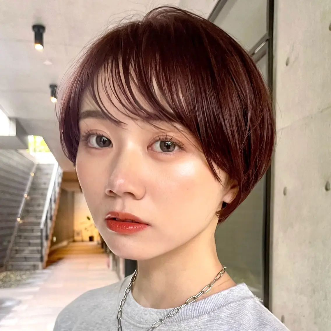 ショート カラー ヘアアレンジ 暖色/レイヤー/ショ ート/hana🌸のヘアスタイル