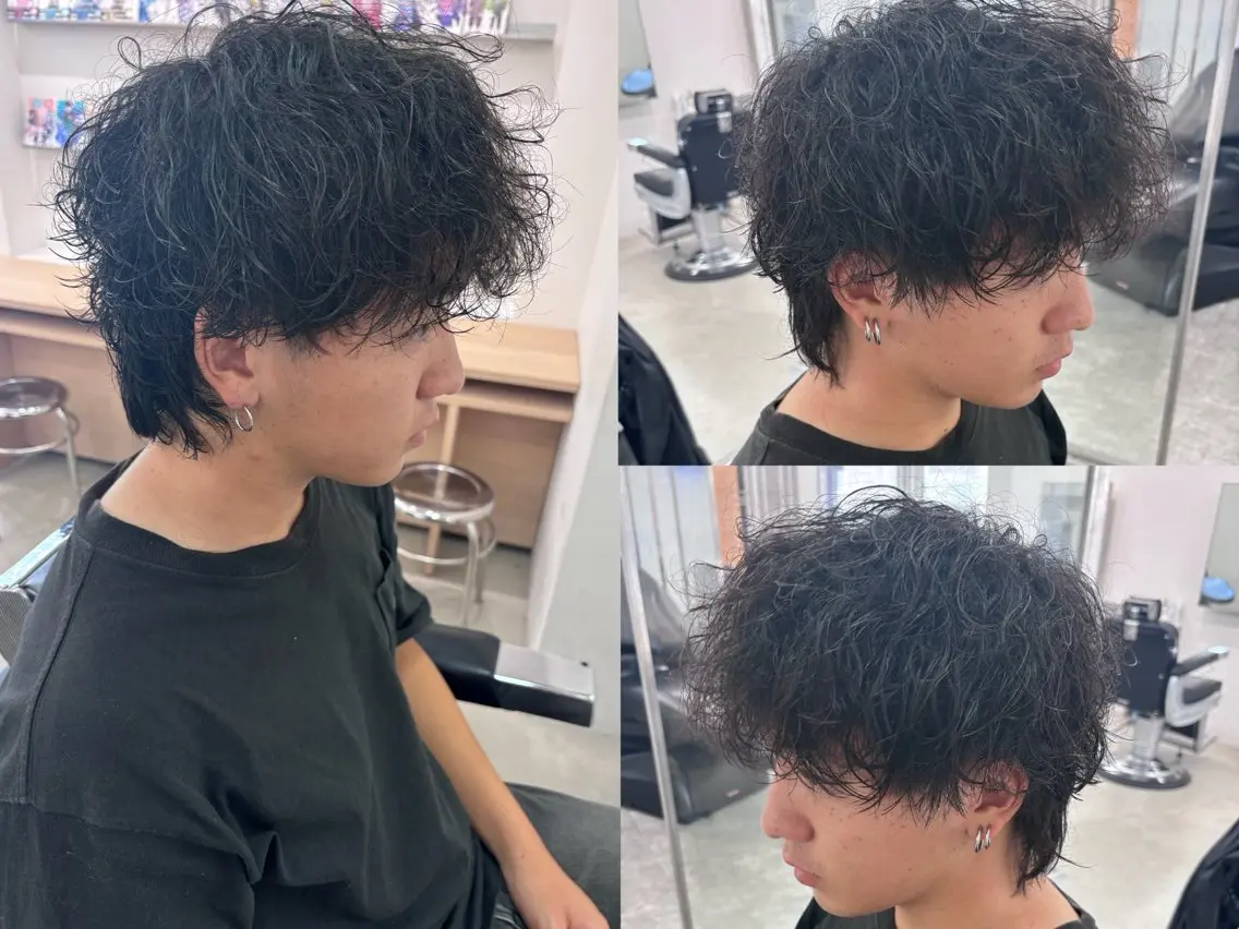 パーマ メンズ カット パーマ ヘッドスパ 土岐/メンズ専門 パーマ特化美容師🌀のヘアスタイル