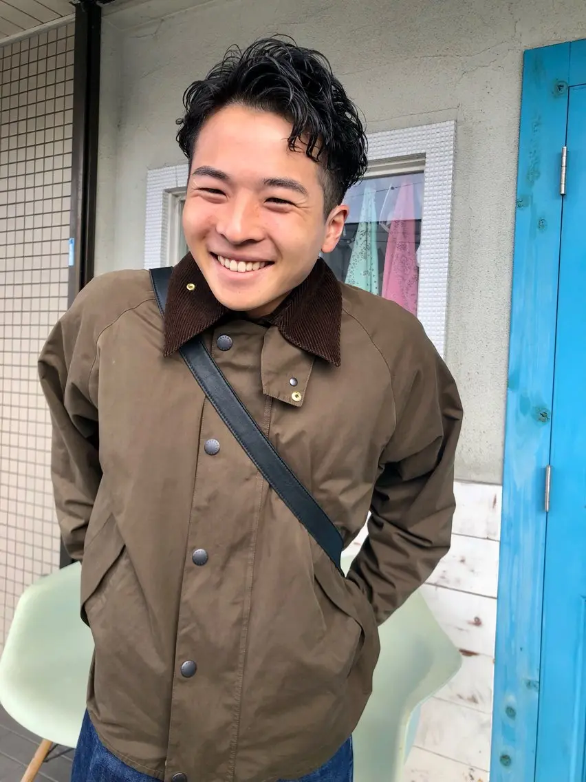 パーマ メンズ メンズパーマ 刈り上げ 原田 慎吾のヘアスタイル