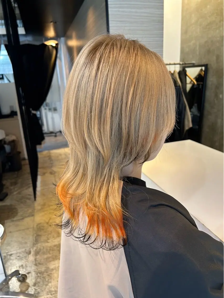 ミディアム カット ヘアカラー トリートメント 奥野 貴哉のヘアスタイル