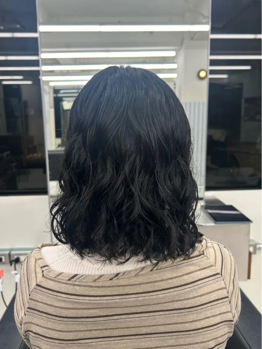 ミディアム パーマ パーマ ロングパーマ/パーマ /表参道/aobaのヘアスタイル