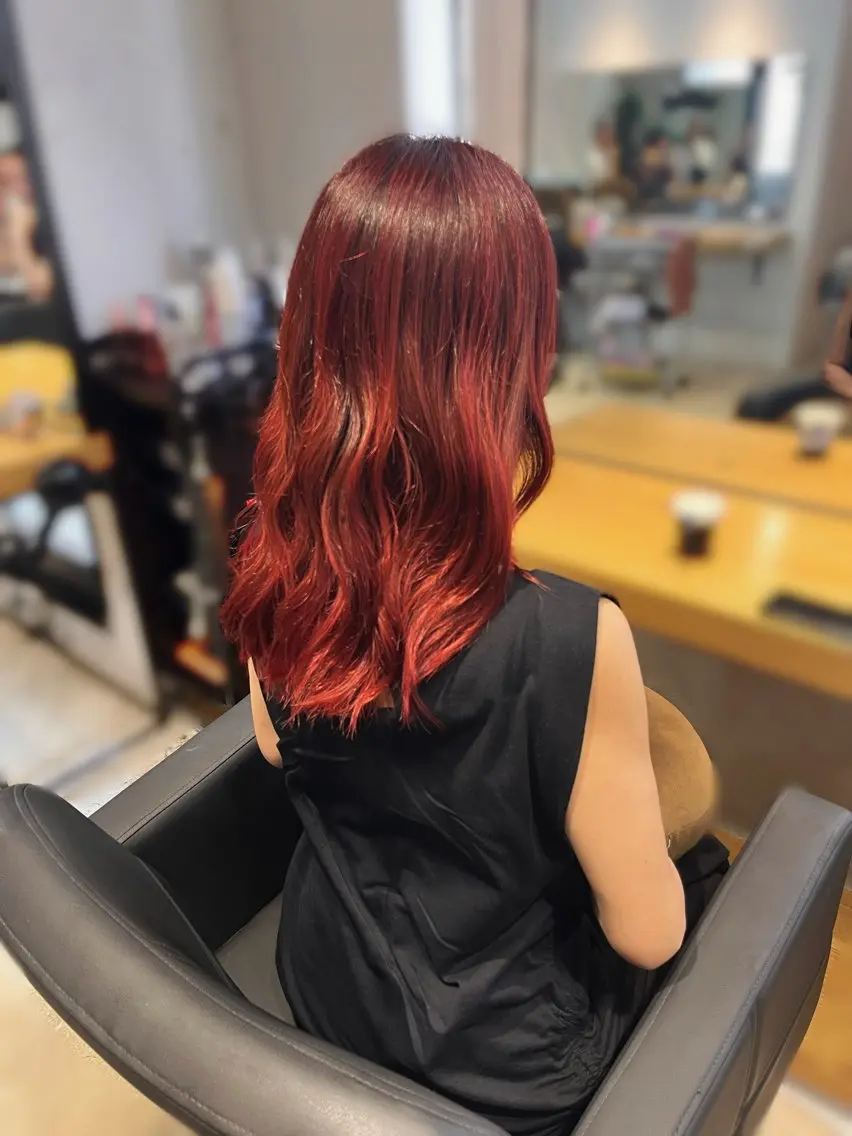 ミディアム カット ヘアカラー トリートメント 💖暖色系カラー💖 🦋HARU 🦋のヘアスタイル