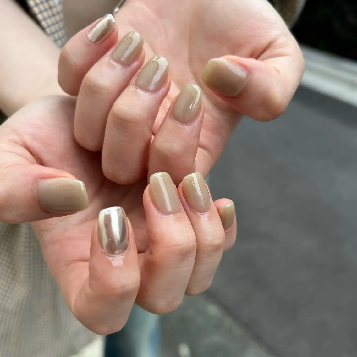 ネイル ミラーネイル ワンカラーネイル シンプルネイル Ezura Yumiのネイルデザイン
