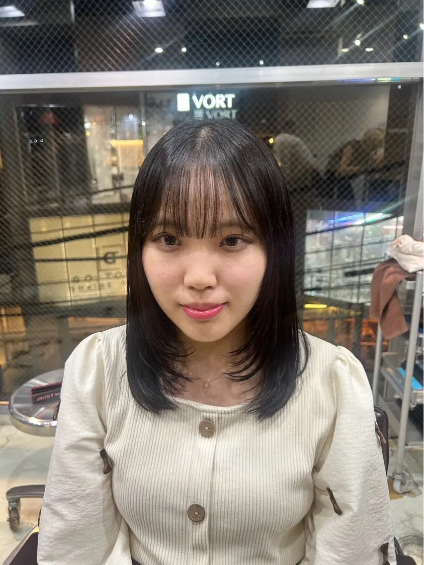 ミディアム ボブ レイヤーカット 似合わせカット fifth 榎尾 大夢のヘアスタイル