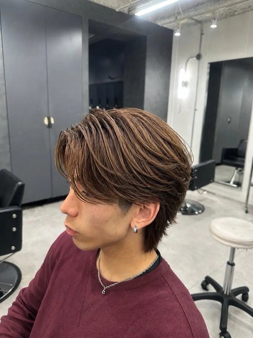 パーマ メンズ カット パーマ トリートメント ヘッドスパ ヘアセット Bond Story /名駅【メンズ専門】のヘアスタイル