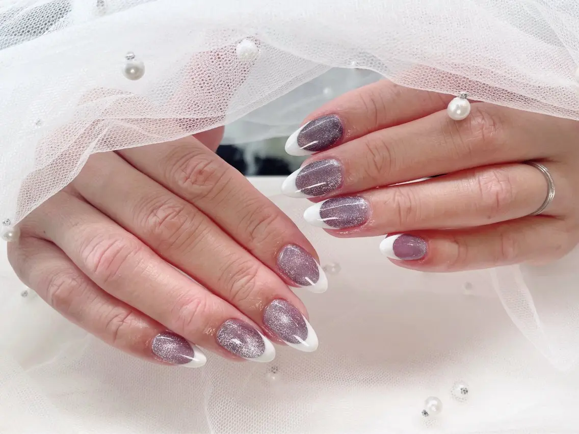 ネイル フレンチネイル マグネットネイル ハンドネイル 【新宿】Nail Yamazakiのネイルデザイン