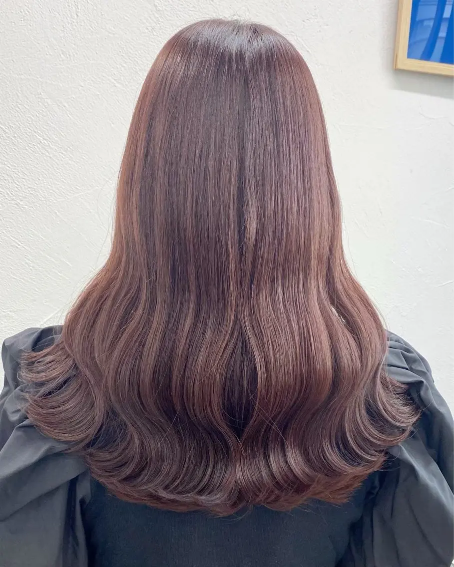 ロング カラー ヘアアレンジ ブリーチ ブラウンカラー ブリーチなしカラー ピンクカラー ピンクブラウン 🫧透明感カラー/ ナルハ🫧のヘアスタイル