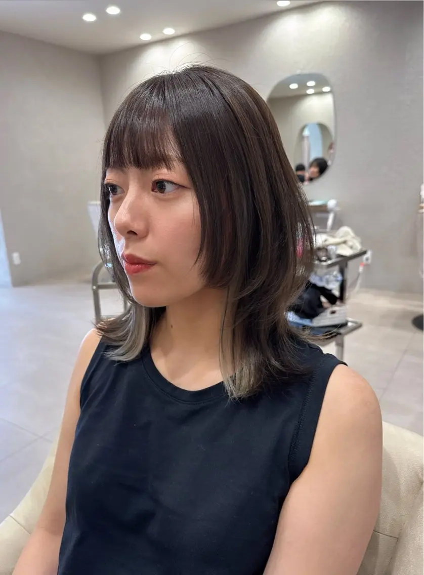 ミディアム カラー 蟹江 聡太✨レイヤーカットのヘアスタイル