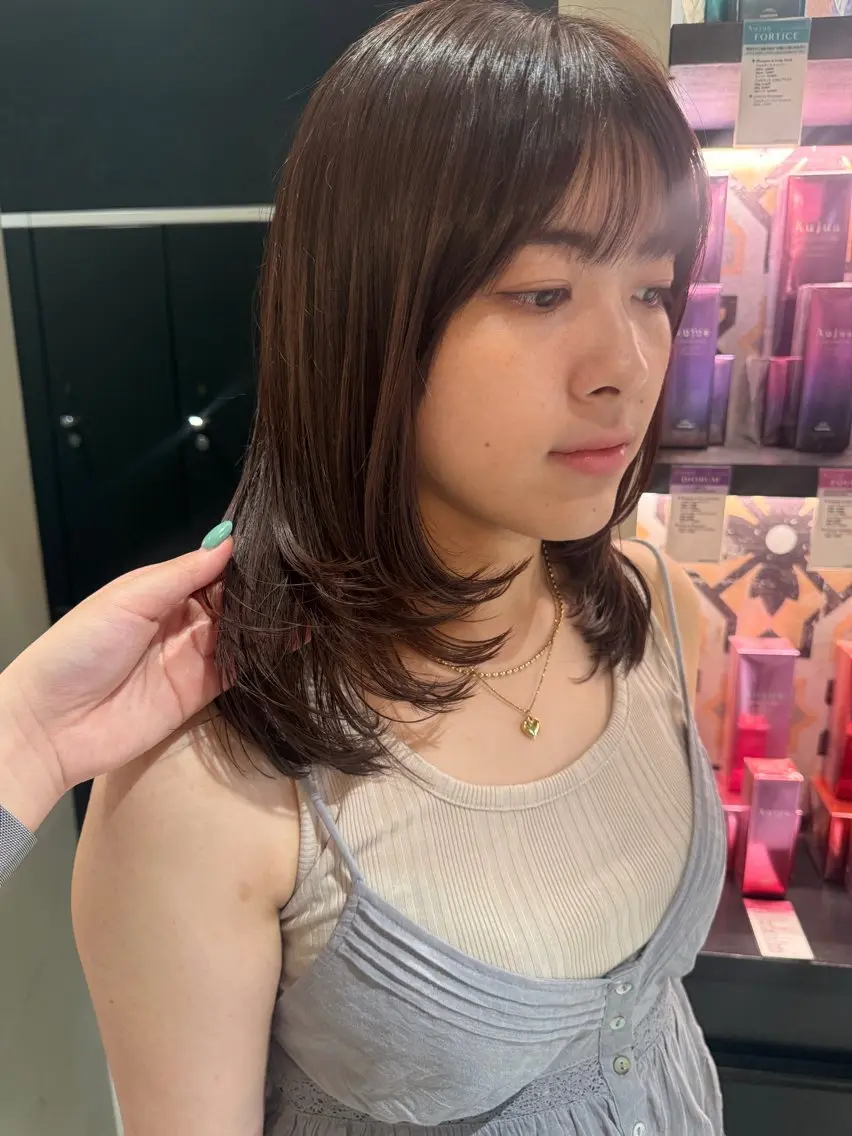 セミロング カット ヘアカラー rin☆ ボブ/艶カラーのヘアスタイル