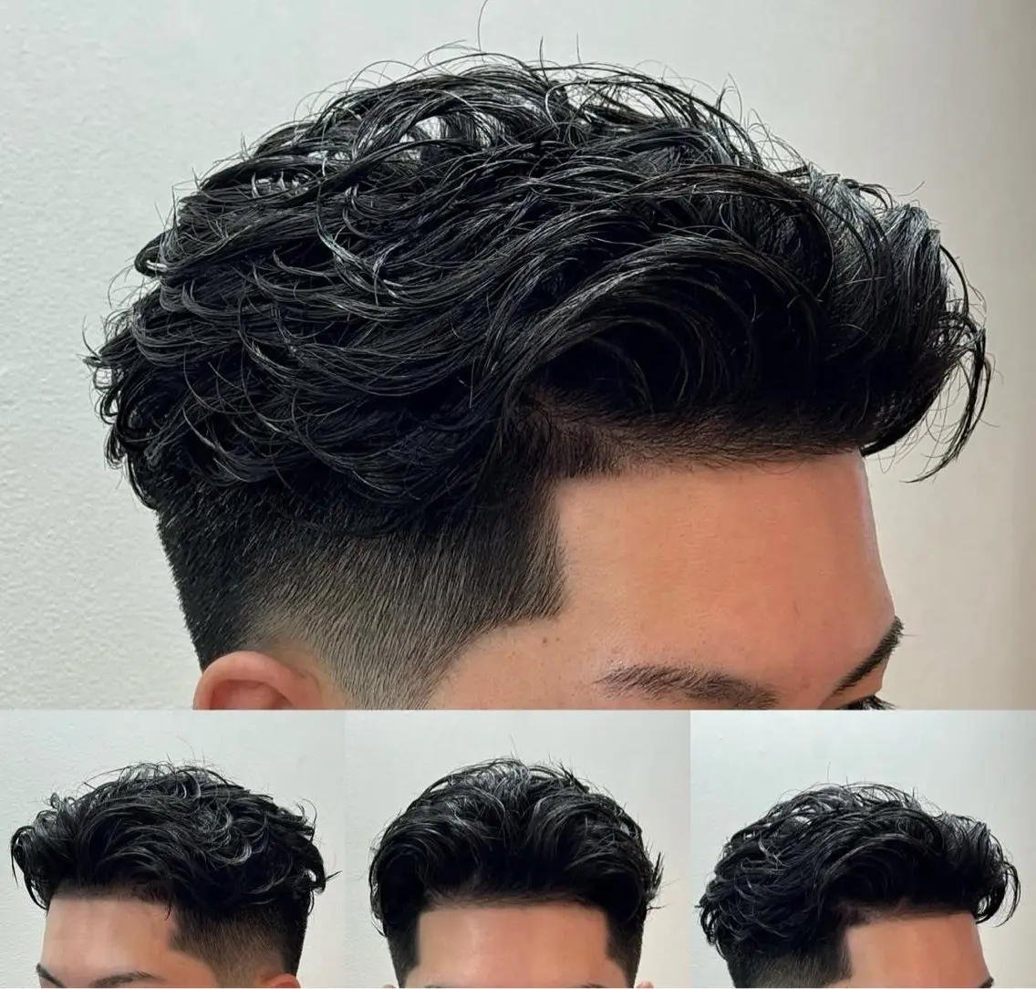 ショート パーマ メンズ カット パーマ トミモト アユムのヘアスタイル