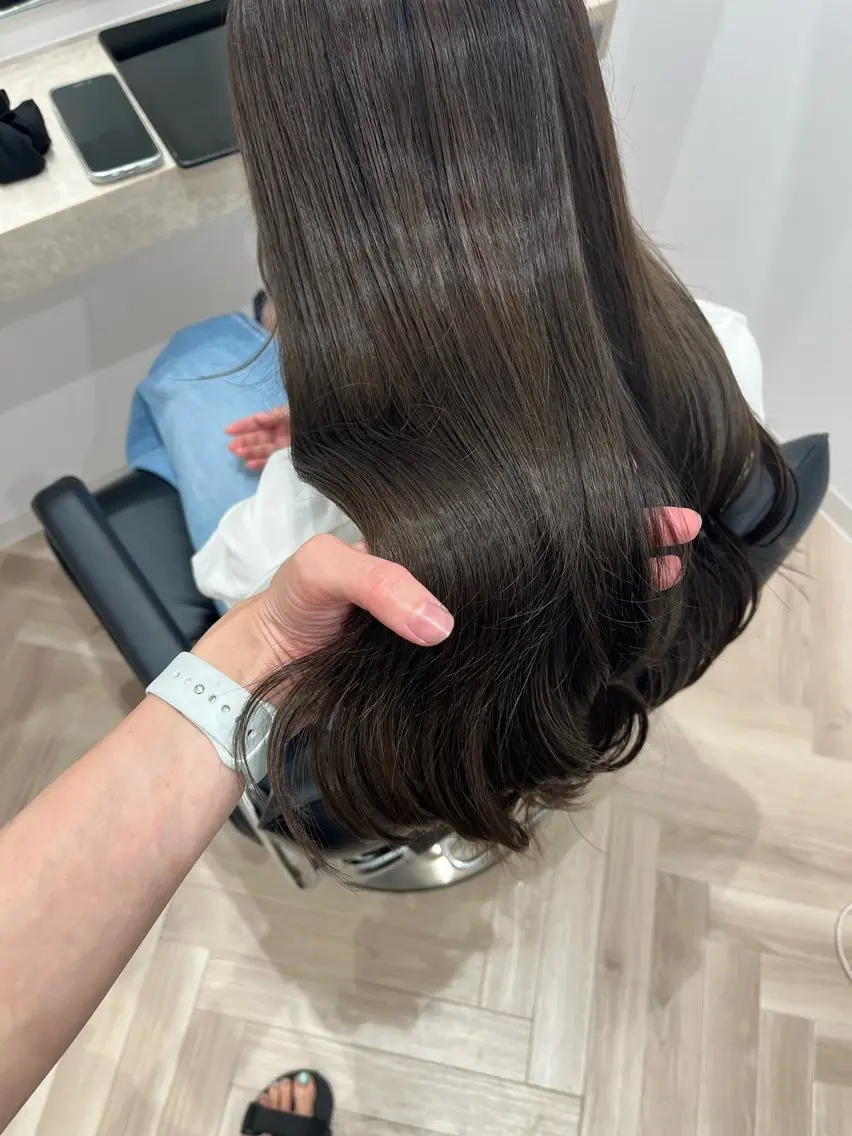 ロング カラー ブラウンカラー 🫧ぷる艶カラー🫧 Yuubi🦩のヘアスタイル