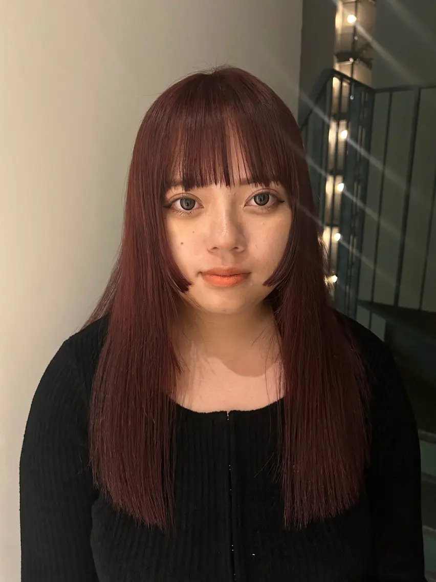 セミロング 姫カット ヘアカラー 髙林 優衣のヘアスタイル