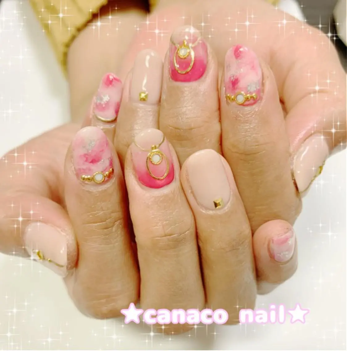 ネイル アートネイル ジェルネイル パラジェル ストーンネイル ハンドネイル ハンドケア ベテランネイル cnc nailのネイルデザイン