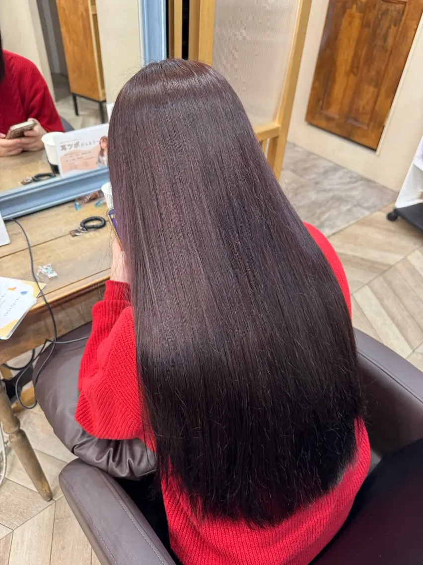 ロング hayu⭐︎ /艶髪 /オリーブベージュのヘアスタイル