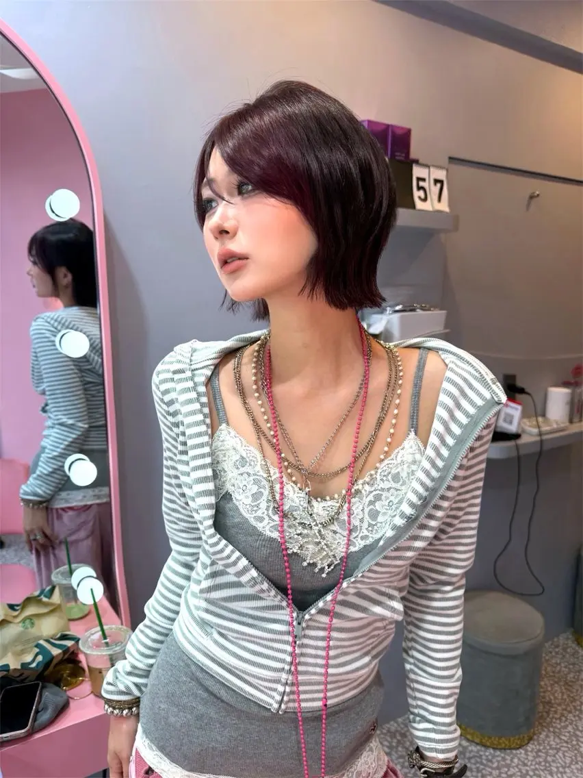 ショート カラー カット ヘアカラー トリートメント みうる🎀透明感艶髪 🫧レイヤーカットのヘアスタイル