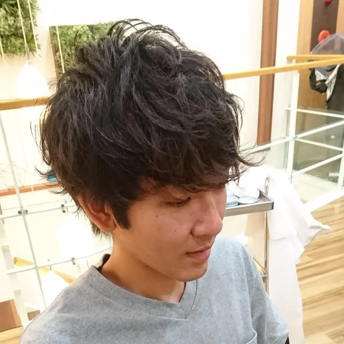 メンズ パーマ マッシュ メンズパーマ kawabe maikoのヘアスタイル