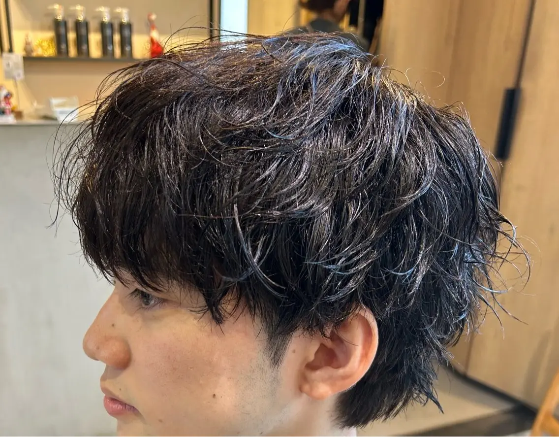パーマ メンズ カット パーマ メンズ清潔感のプロ 💈メンズパーマ藤田のヘアスタイル