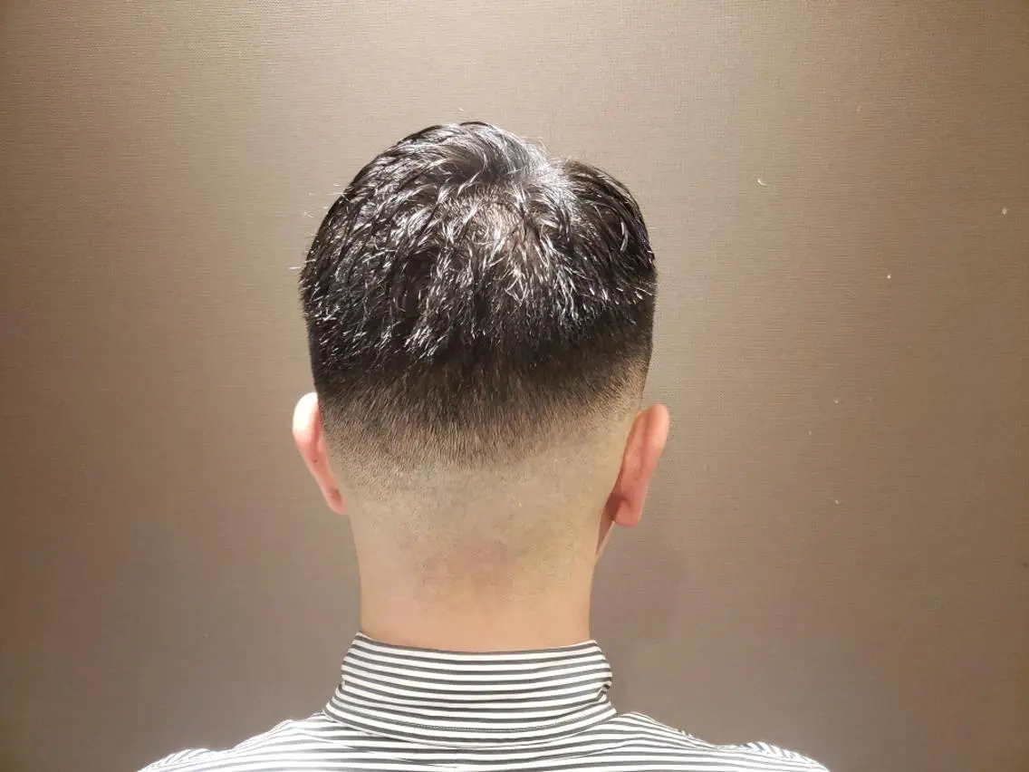 ショート メンズ ヘアアレンジ フェードカット barber shopのヘアスタイル