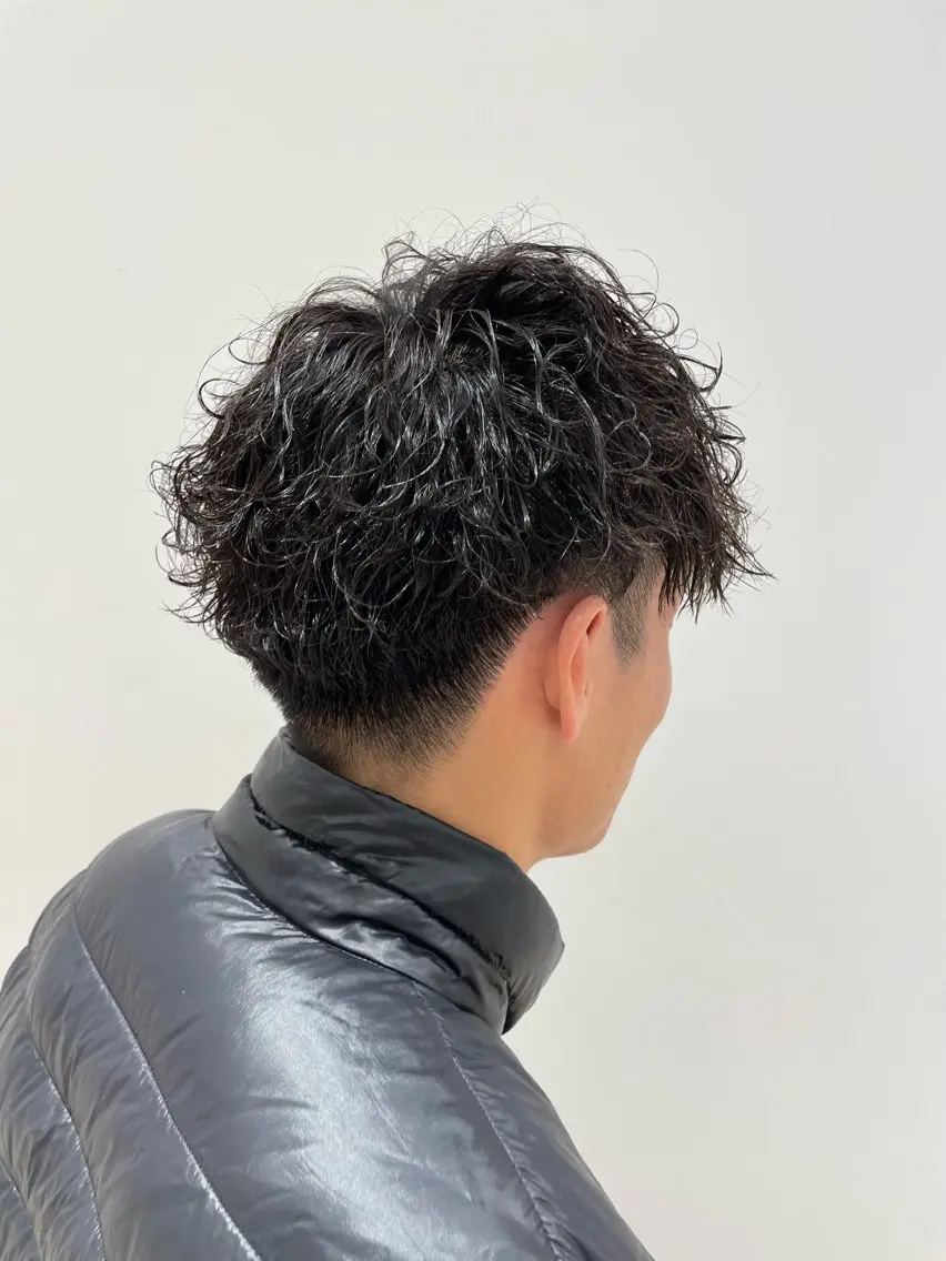 パーマ メンズ センターパート マッシュ メンズパーマ ニュアンスパーマ スパイラルパーマ カット パーマ 國井 誠/メンズカットのヘアスタイル