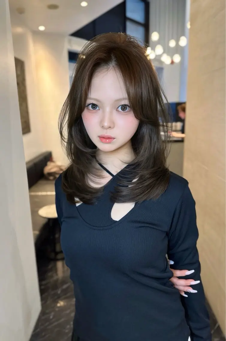 ロング カラー 韓国風ヘア カット ヘアカラー トリートメント 色気ヘア💄 TAKAHIROのヘアスタイル
