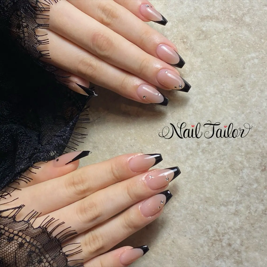 ネイル 長さ出し フレンチネイル スカルプネイル ハンドネイル NailTailor ネイルテイラーのネイルデザイン