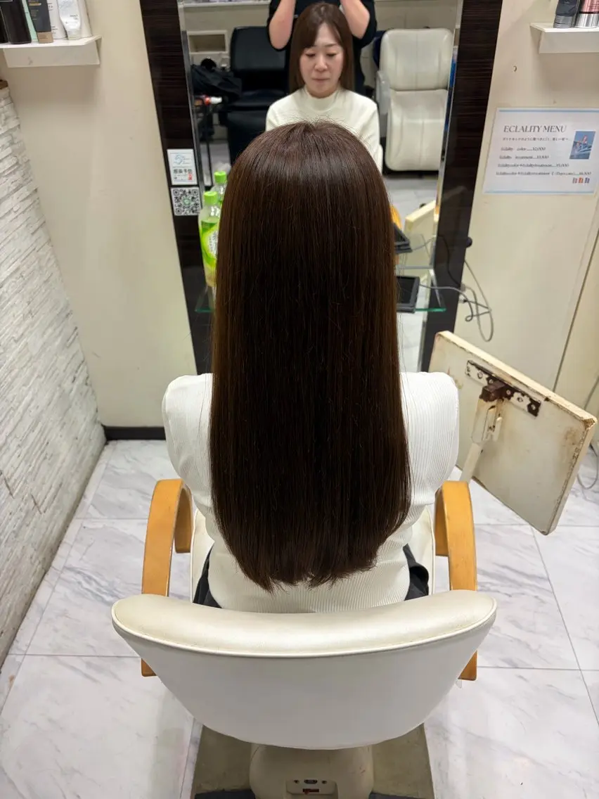 ロング カラー ヘアカラー 旗手 沙和のヘアスタイル
