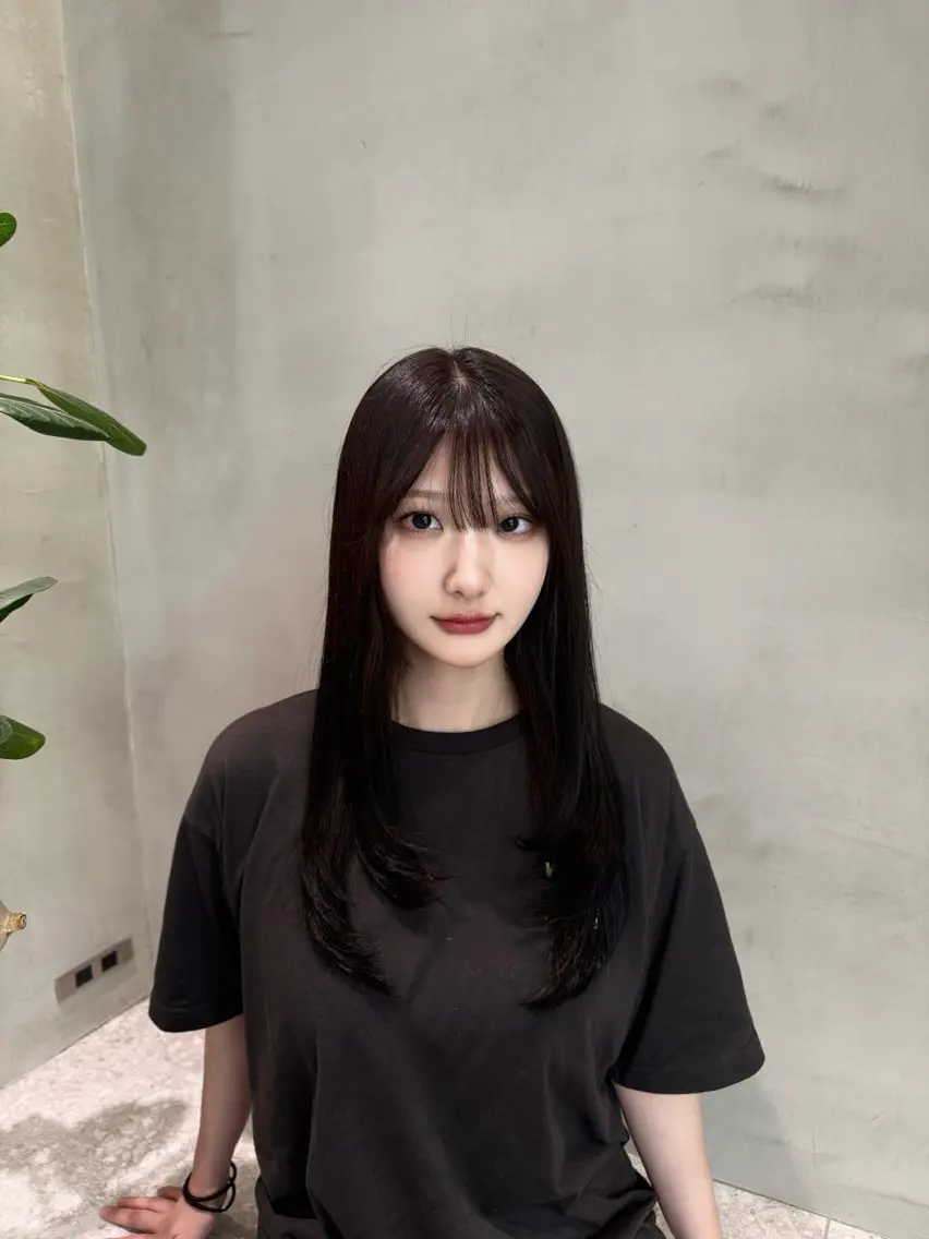 ロング カラー 透明感カラー パープルカラー 韓国風ヘア H.MEINA ／BECK神戸のヘアスタイル