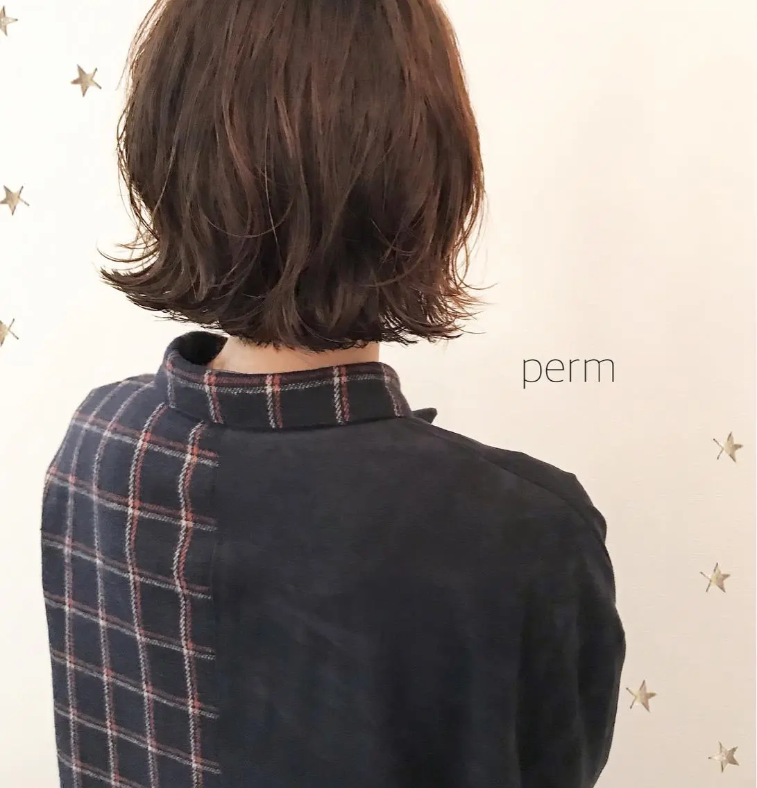 ミディアム パーマ 市川 千夏のヘアスタイル
