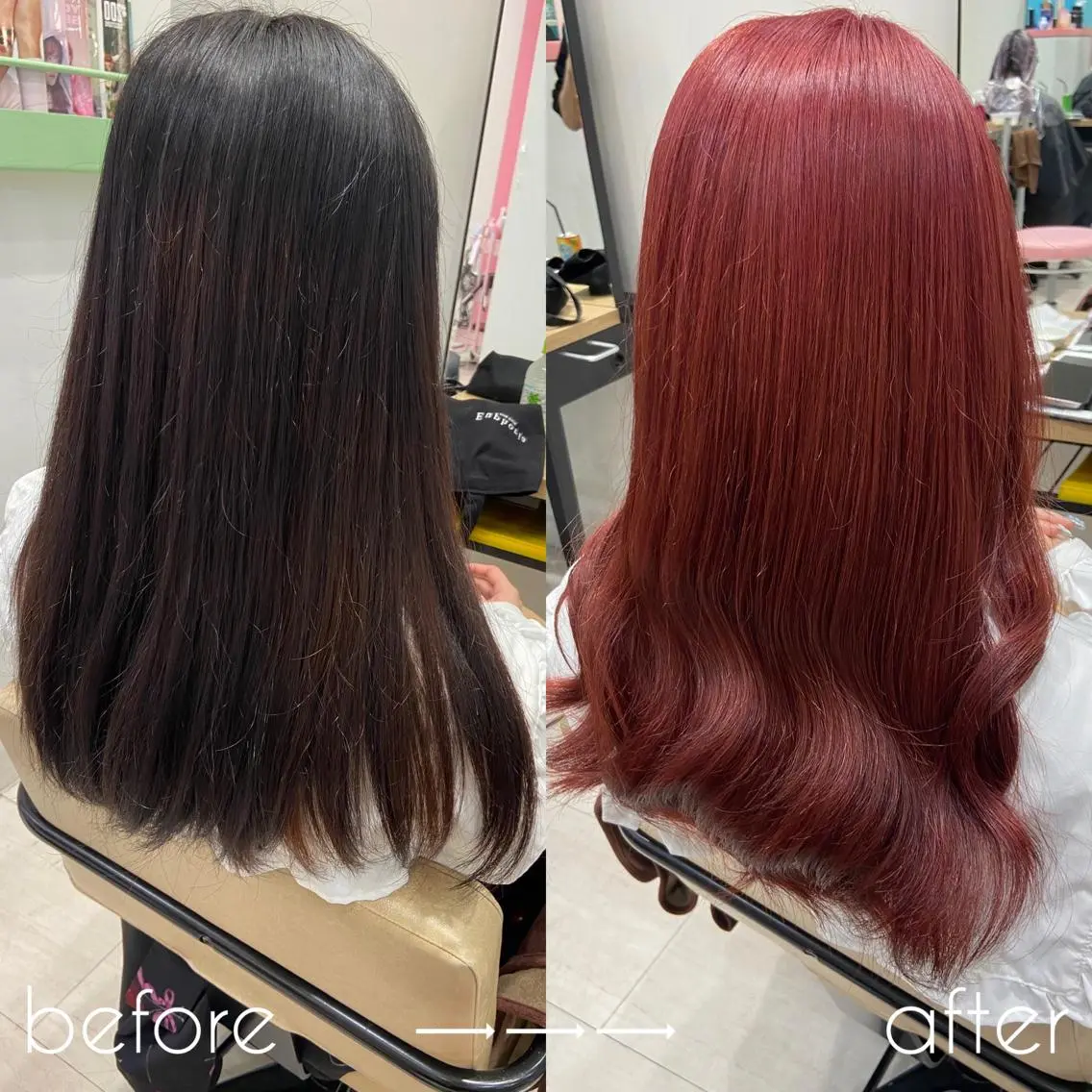 ロング カラー ヘアアレンジ シールエクステ ハイトーンカラー インナーカラー くびれヘア エクステ 新宿/韓国ヘア 中明度カラー/かやのヘアスタイル