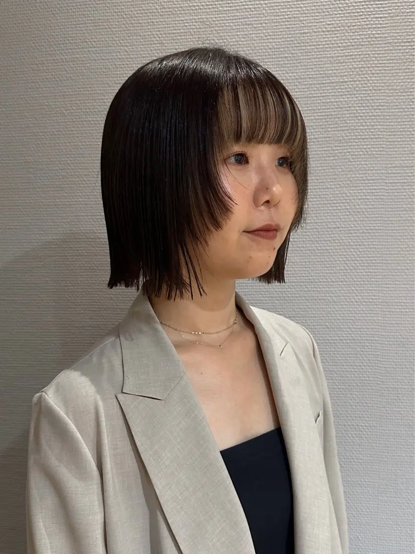 ミディアム カラー デザインカラー ota miyuuのヘアスタイル