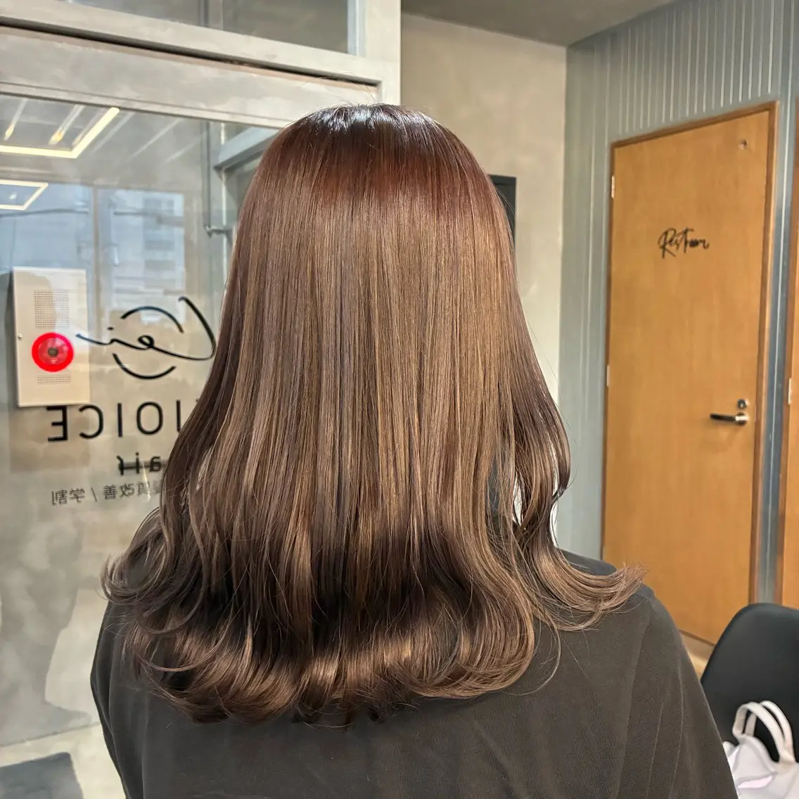セミロング カラー 透明感カラー グレージュ パープルカラー パープルグレージュ トリートメント ヘアカラー トリートメント Saya/透明感/ カラーリストのヘアスタイル