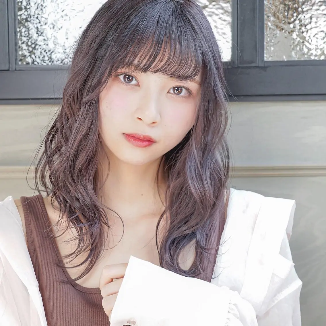 セミロング カラー 学生 トリートメント カット ヘアカラー トリートメント 韓国ヘア☁️ mitsukiのヘアスタイル