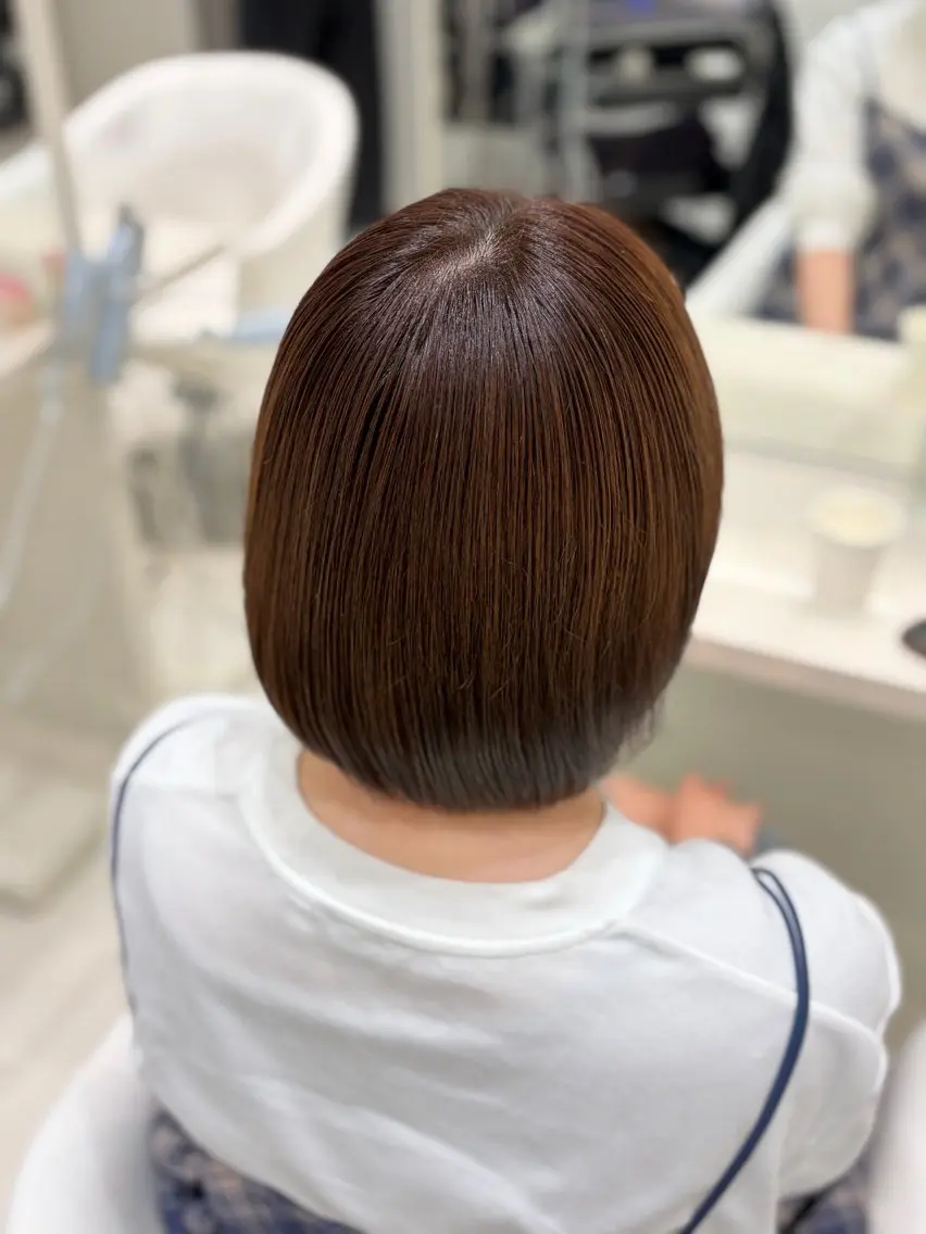 ショート カラー ブリーチ 透明感カラー ブリーチなしカラー オレンジ ヘアカラー COA PLUS 千葉/はやのヘアスタイル