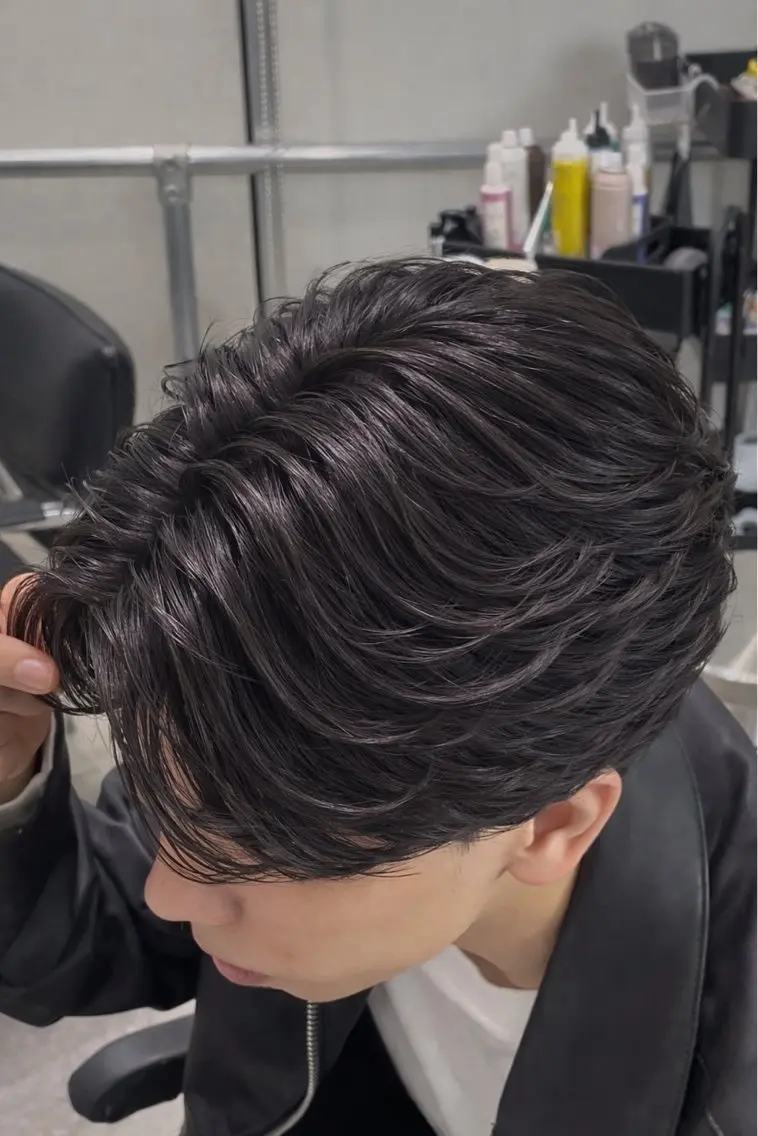 パーマ メンズ メンズパーマ ニュアンスパーマ カット 縮毛矯正 トリートメント 🔱OVARL🔱 メンズパーマ/たいがのヘアスタイル