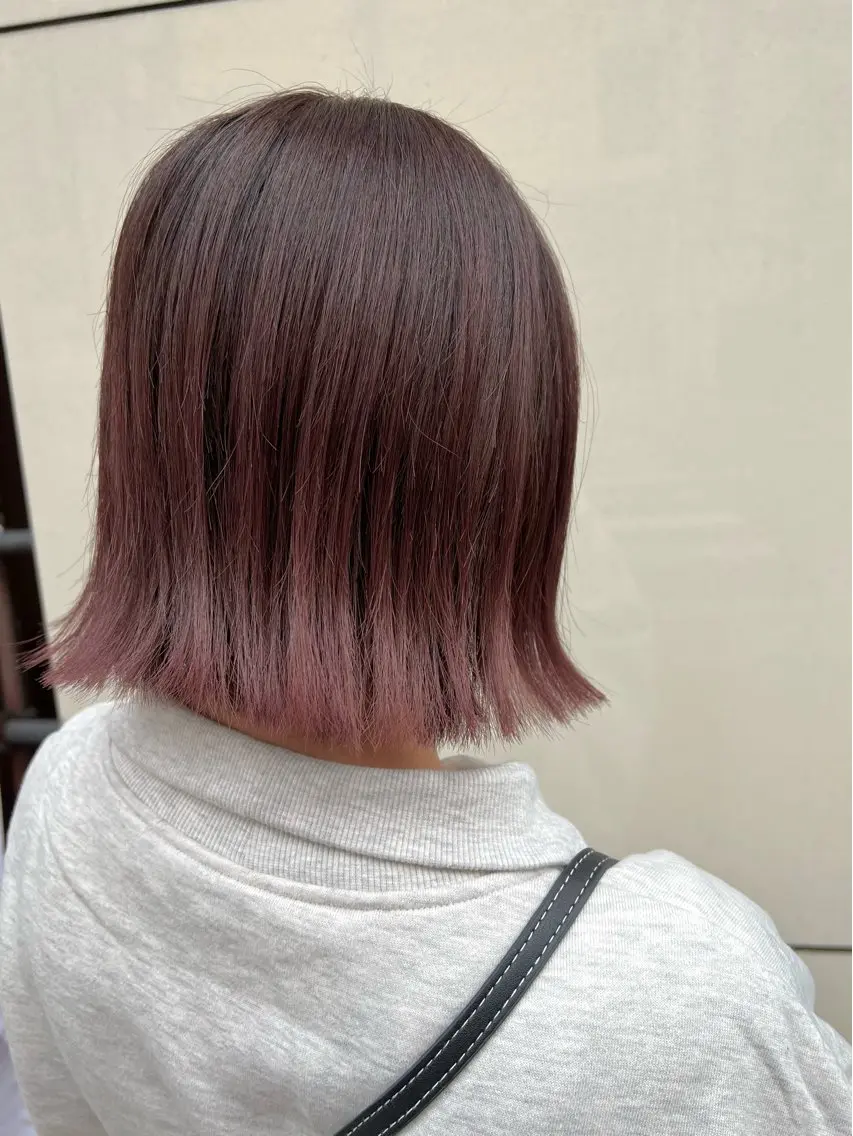 ショート カラー ブリーチ ブラウンカラー ココアブラウン グラデーションカラー ラベンダーカラー カット ヘアカラー トリートメント 艶髪 ♡Tomiyaのヘアスタイル