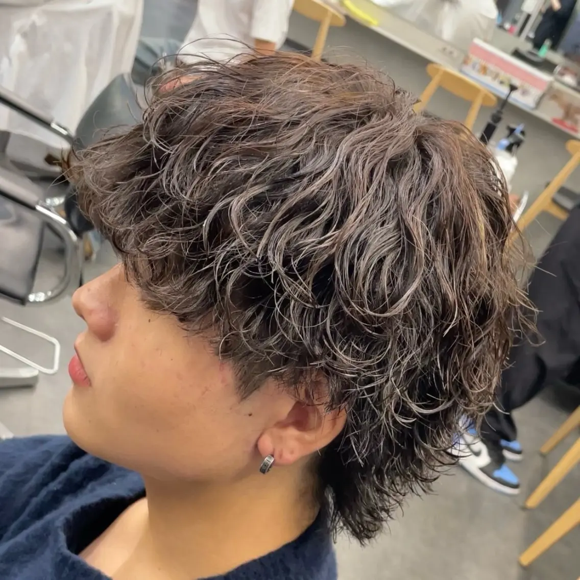 セミロング パーマ ヘアアレンジ メンズ fifth 石川 凪のヘアスタイル