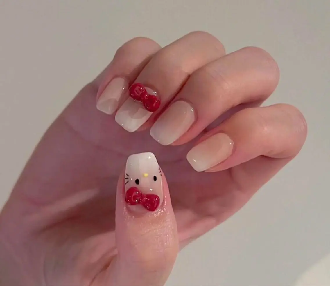 ネイル アートネイル オーロラネイル チークネイル フレンチネイル ガラスフレンチ 🎀🎀YooLi Nail Salonのネイルデザイン