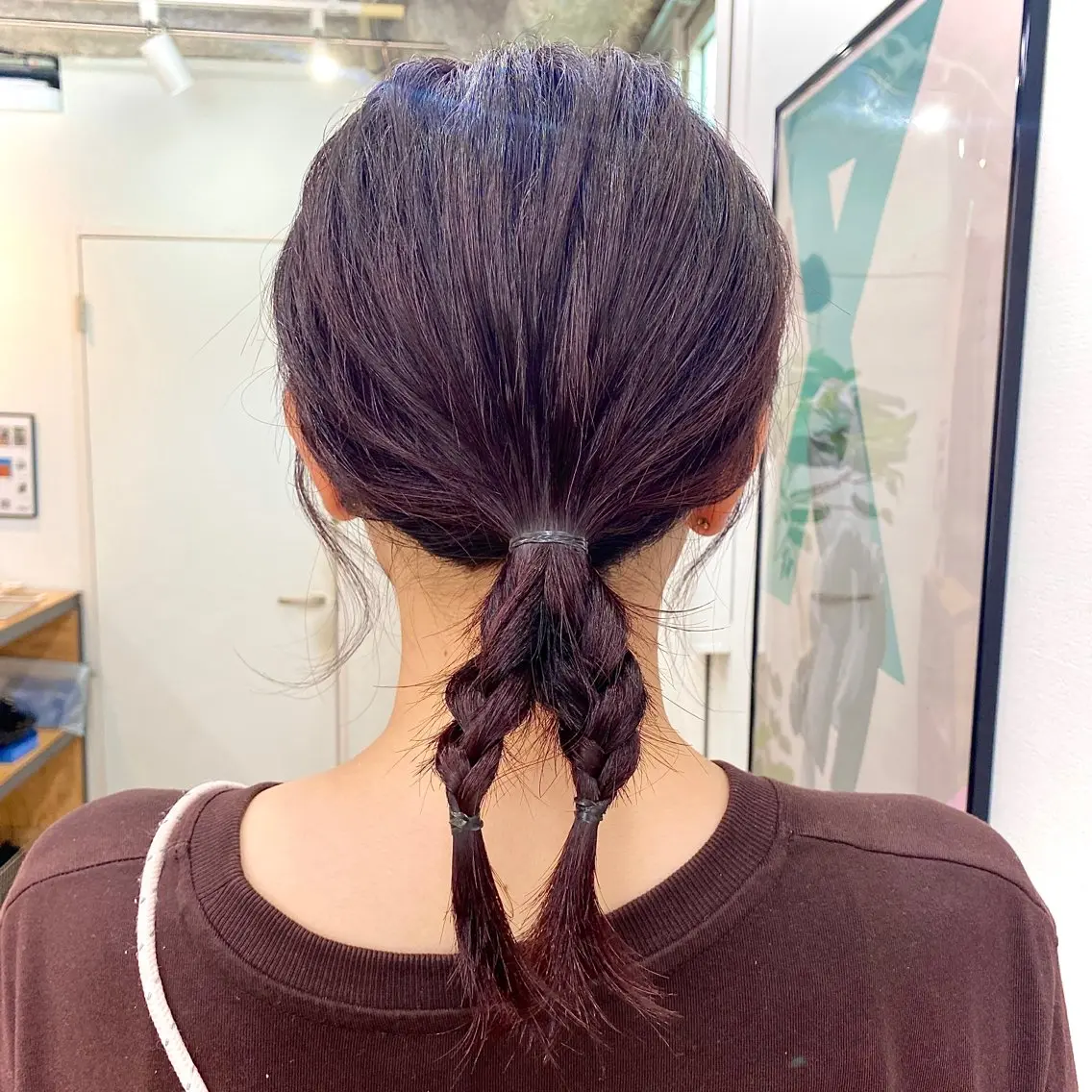 ミディアム カラー ヘアアレンジ 簡単アレンジ 暖色系特化さくら /福岡天神/レイヤーのヘアスタイル