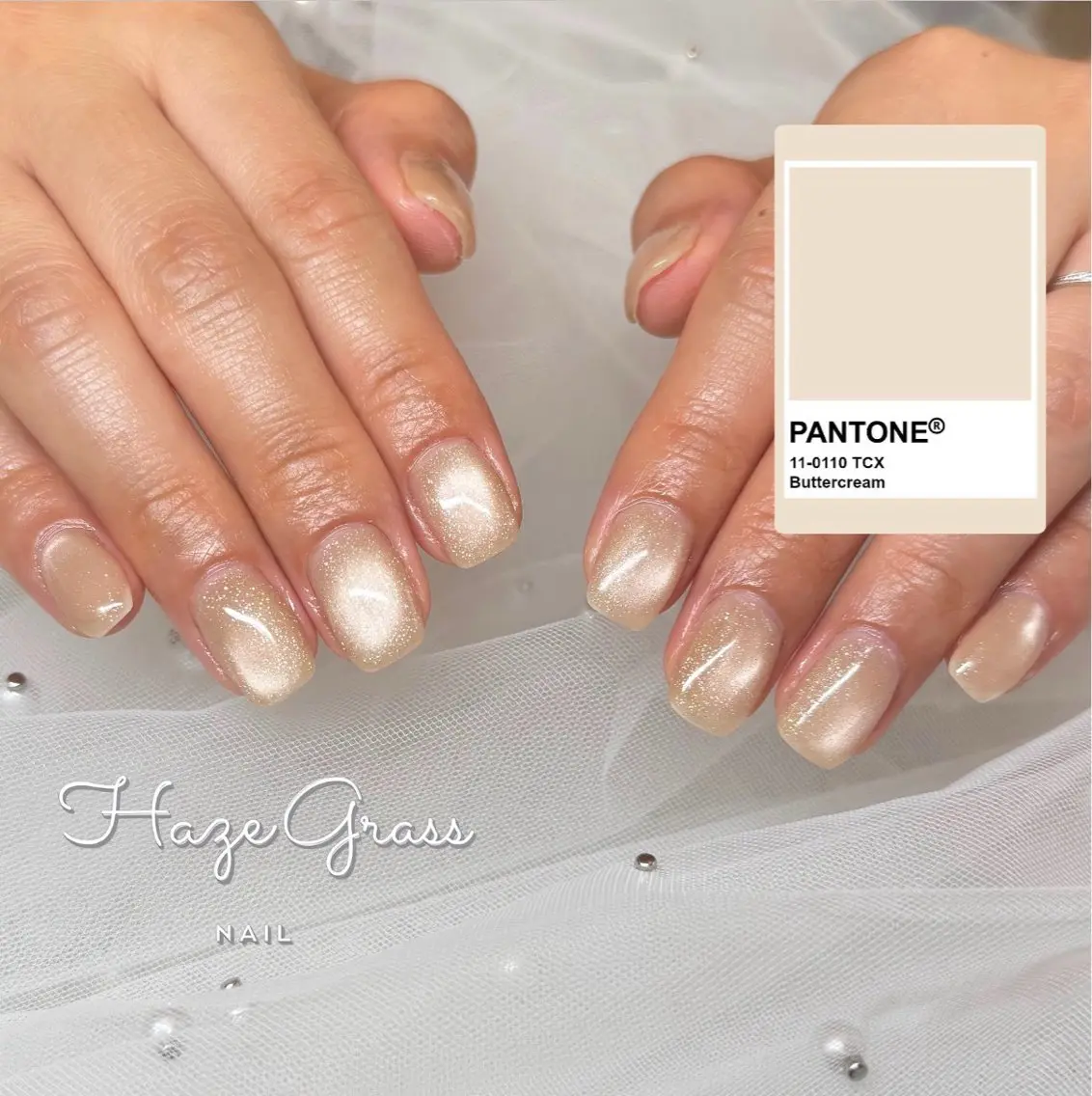 ネイル マグネットネイル ワンカラーネイル ハンドネイル HazeGrass NAILのネイルデザイン