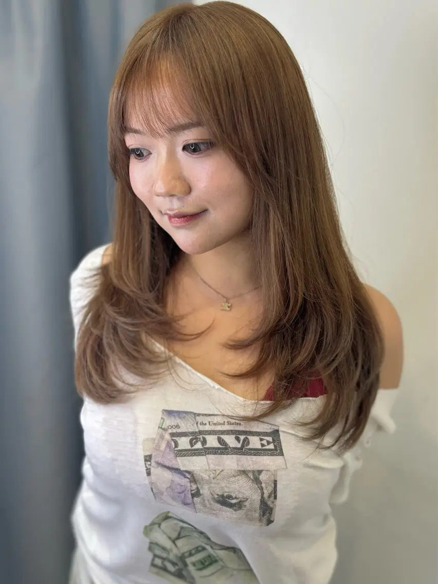 ロング シールエクステ エクステ 外国人風カラー 髪質改善 韓国風ヘア 【elyts】 𝑲𝑶𝑼𝑲𝑰のヘアスタイル