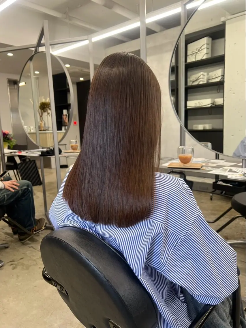 ロング カラー ケアカラー 髪質改善 ゆうご/心斎橋 /カラーモデル募集中のヘアスタイル