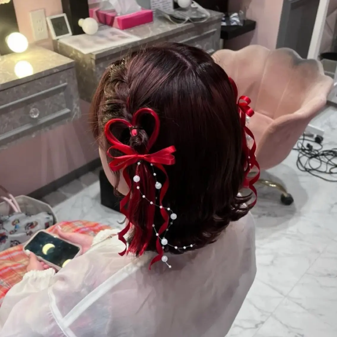 ミディアム ヘアアレンジ ヘアセット MILD by 17 秋葉原 ♡みづき♡のヘアスタイル
