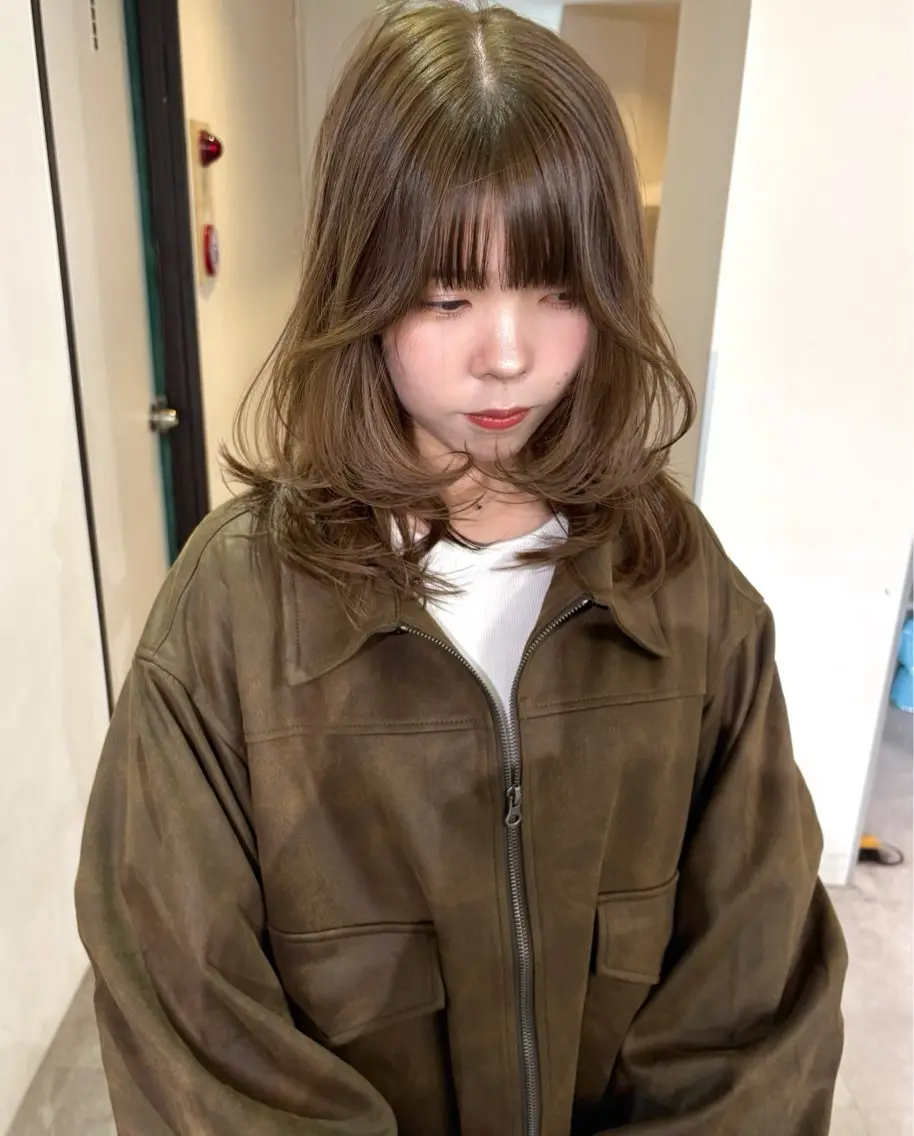ロング カラー ブリーチ 透明感カラー ダブルカラー ブリーチなしカラー カット ヘアカラー mizuki/ピンク ベージュ.レイヤーのヘアスタイル