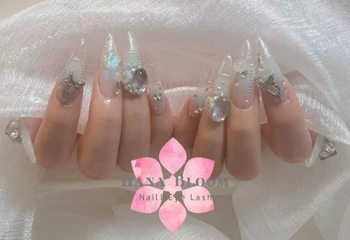 ネイル 長さ出し フットネイル 韓国ネイル マグネットネイル 持ち込み ハンドネイル ハンドケア Hana Bloom Nail 渋谷道玄坂のネイルデザイン